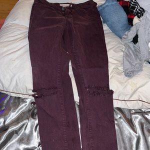 High rise skinny jeans